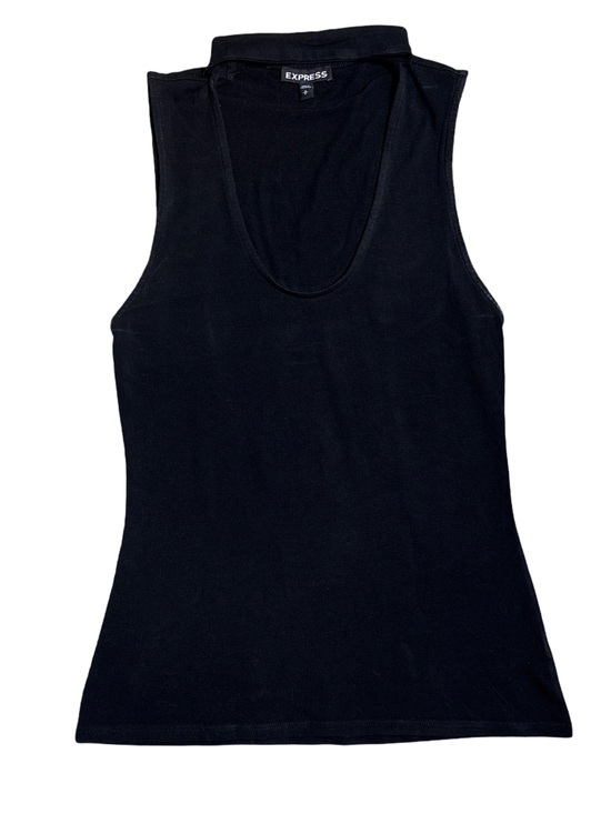Express Tops - Express Black Choker Neck Tank Top Size Small | Sleeveless Scoop Neck Top